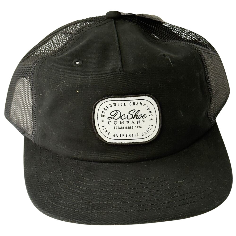 DC Shoes Snapback Hat – Black, Logo, Snapback, Unisex Cap Streetwear